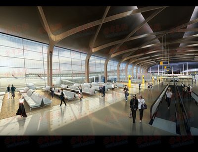 现代化快线列车车厢内景,乘客轻松出行