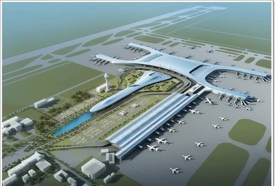 番禺机场大巴在清晨行驶，带旅客踏上旅途起点