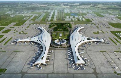 乘客在飞机上用英语与空乘交流